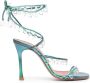 Amina Muaddi Tina 105mm crystal-embellished sandals Blue - Thumbnail 1