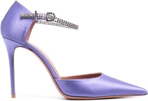 Amina Muaddi Ursina 95mm pointed-toe pumps Purple