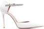 Amina Muaddi Ursina 95mm pointed-toe pumps White - Thumbnail 1
