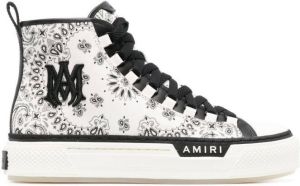 AMIRI bandana-print high-top sneakers White