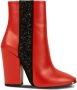 AMIRI glitter-stripe leather boots Red - Thumbnail 1