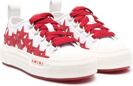 AMIRI KIDS star-patch leather sneakers White