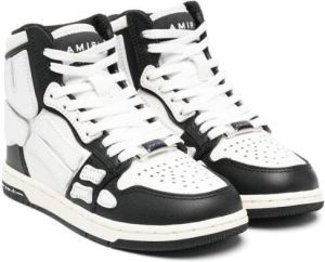 AMIRI KIDS two-tone panel high-top sneakers White