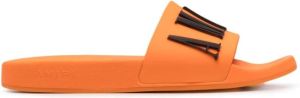 AMIRI logo-embossed slides Orange