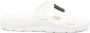 AMIRI logo-patch round-toe slides White - Thumbnail 1