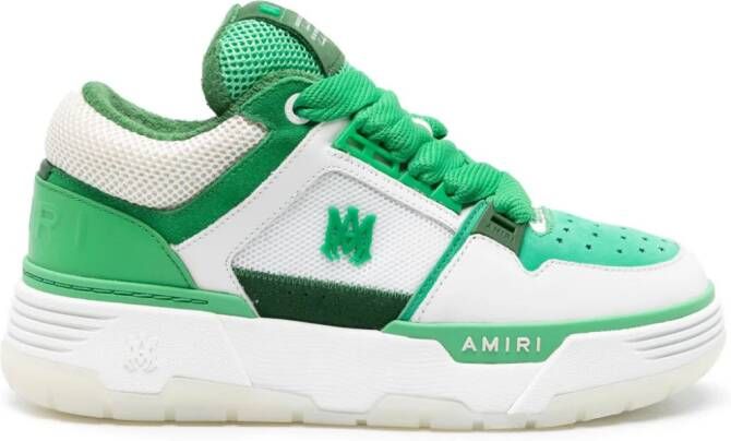 AMIRI MA-1 panelled leather sneakers Green