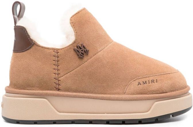 AMIRI Malibu logo-plaque suede boots Brown