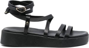 Ancient Greek Sandals Aristea multi-strap platform sandals Black