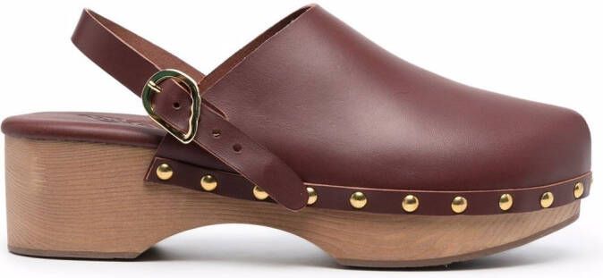 Ancient Greek Sandals Classic Closed 70mm studded clogs Brown