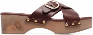 Ancient Greek Sandals cross-strap leather sandals Brown