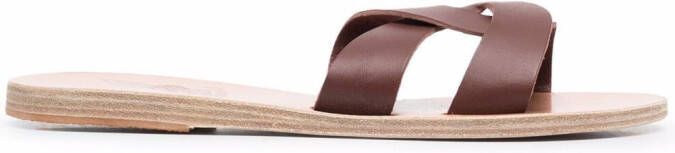 Ancient Greek Sandals Desmos crossover leather-strap sandals Brown