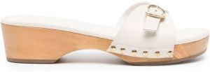 Ancient Greek Sandals Eco Nappa clog sliders White