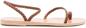 Ancient Greek Sandals Eleftheria braided sandals Brown