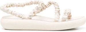 Ancient Greek Sandals Eleftheria ruched open-toe sandals White