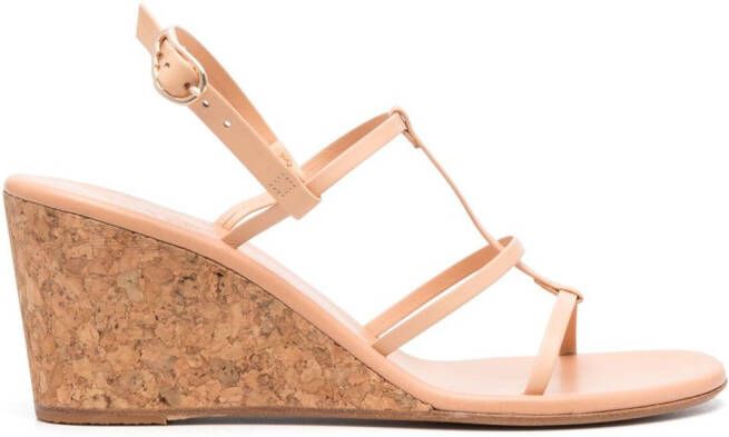 Ancient Greek Sandals Fay leather wedge sandals Neutrals
