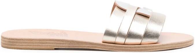 Ancient Greek Sandals Filenada leather slides Gold