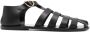 Ancient Greek Sandals Homer caged leather sandals Black - Thumbnail 1