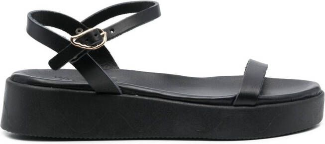 Ancient Greek Sandals Irida buckle-fastened sandals Black