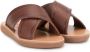 ANCIENT GREEK SANDALS KIDS Little Thais sandals Brown - Thumbnail 1