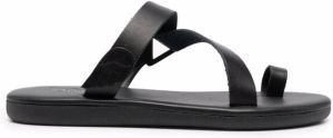 Ancient Greek Sandals Magda toe-ring sandals Black