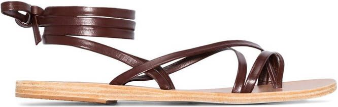 Ancient Greek Sandals Morfi leather sandals Brown
