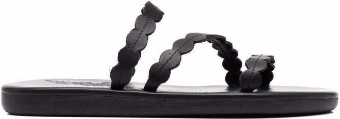 Ancient Greek Sandals Oceanis leather sandals Black