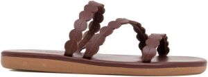 Ancient Greek Sandals Oceanis scallop-strap sandals Brown