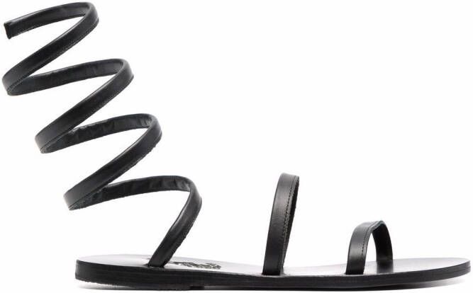 Ancient Greek Sandals Ofis ankle-wrap sandals Black