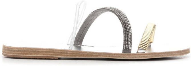 Ancient Greek Sandals open-toe flat sandals Silver