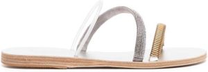 Ancient Greek Sandals Polytimi Diamante slides Silver