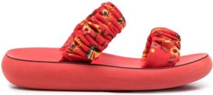 Ancient Greek Sandals Scrunchie Melia slides Red