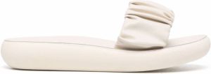 Ancient Greek Sandals Scrunchie Taygete sandals White