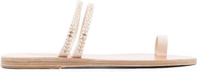 Ancient Greek Sandals Skalida open-toe slides White