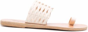 Ancient Greek Sandals Thalia woven leather sandals White