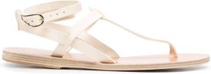 Ancient Greek Sandals wrap ankle sandals White