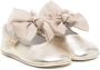 ANDANINES bow-detail leather ballerina shoes Gold - Thumbnail 1