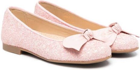 ANDANINES bow-detail round-toe ballerinas Pink