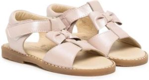 ANDANINES bow-detail touch-strap sandals Pink