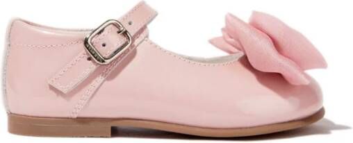 ANDANINES bow-detailing leather ballerina shoes Pink
