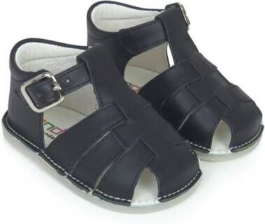 ANDANINES caged leather sandals Blue
