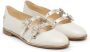 ANDANINES crystal buckle ballerina shoes White - Thumbnail 1