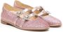 ANDANINES crystal-embellished glittery ballerina shoes Pink - Thumbnail 1