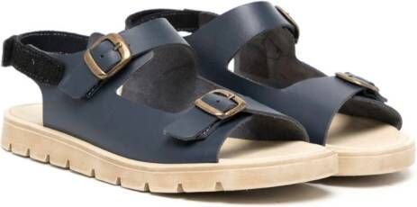 ANDANINES double-strap leather sandals Blue