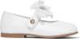 ANDANINES floral-appliqué leather ballerina shoes White - Thumbnail 1