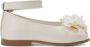 ANDANINES floral-appliquéd leather ballerina shoes White - Thumbnail 1