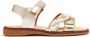 ANDANINES interwoven-strap leather sandals Gold - Thumbnail 1