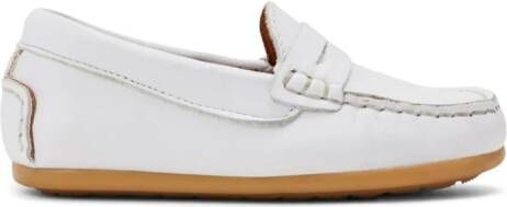 ANDANINES leather penny loafers White