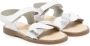 ANDANINES metallic-finish open toe sandals White - Thumbnail 1