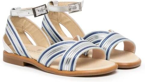 ANDANINES open-toe leather sandals Blue