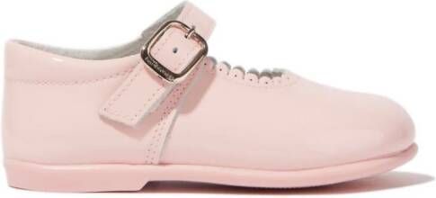 ANDANINES scallop-edge patent ballerina shoes Pink